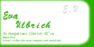 eva ulbrich business card